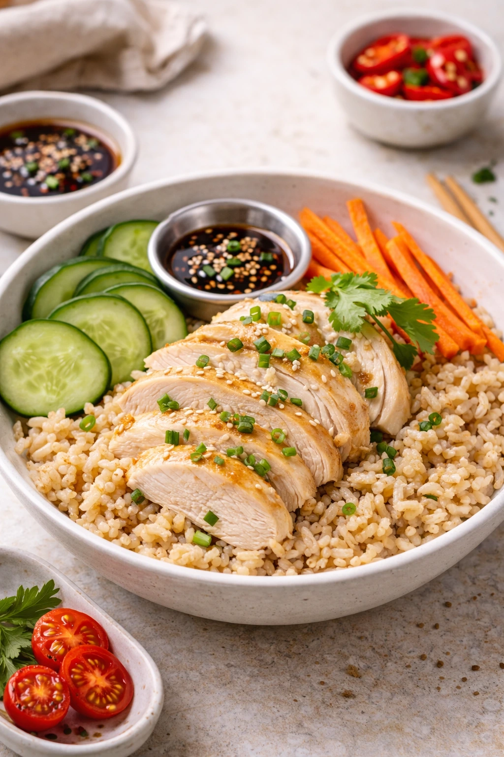 ข้าวไก่สไตล์เอเชีย